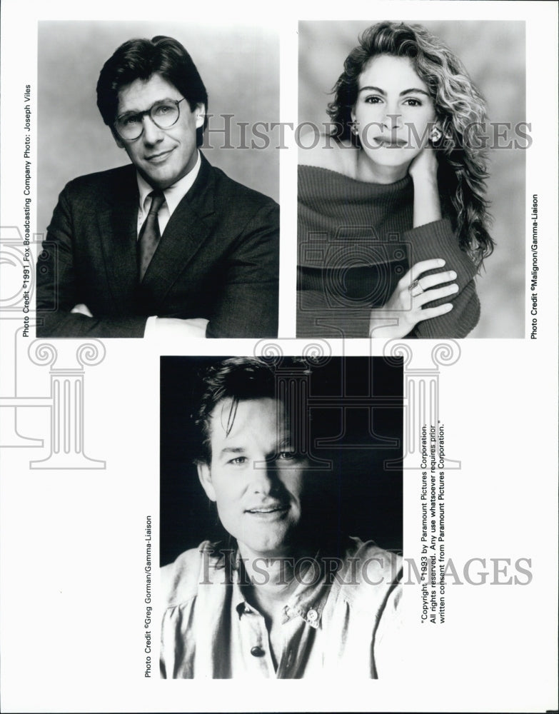 1993 Press Photo Actor Tim Matheson Julia Roberts Kurt Russell - Historic Images