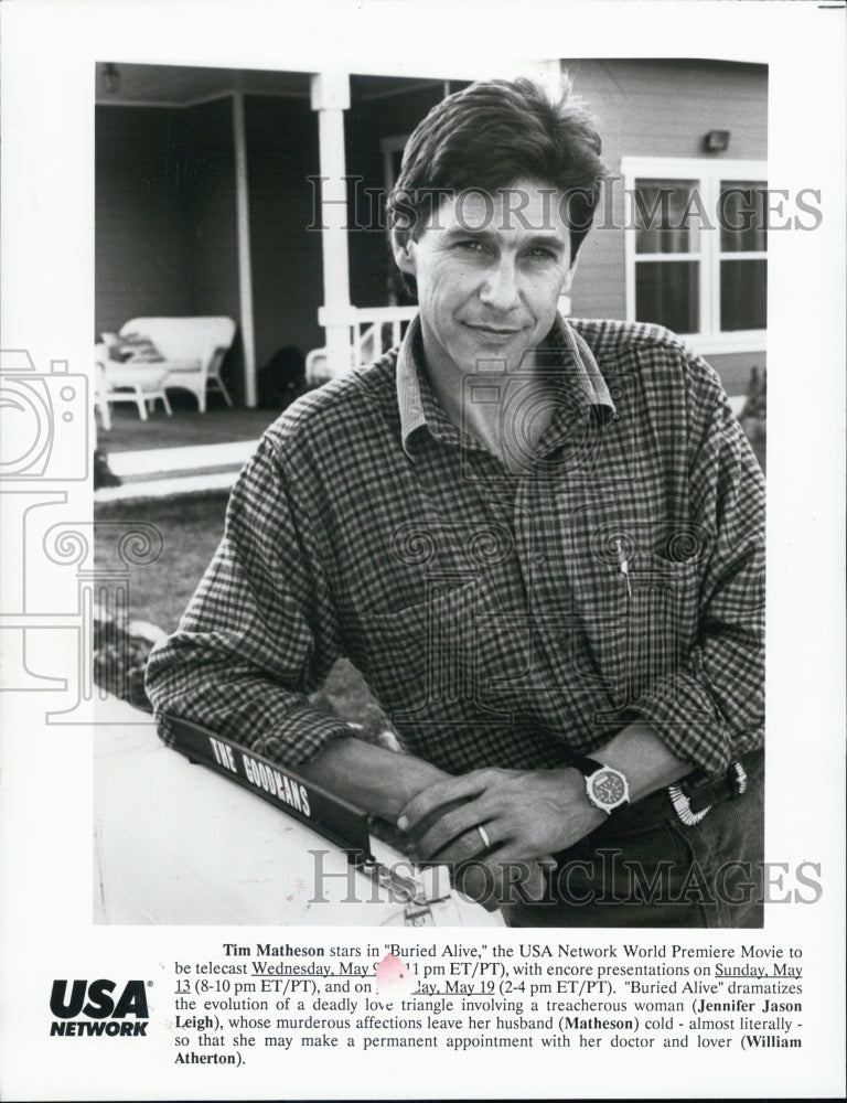 1996 Press Photo Tim Matheson Stars In Buried Alive - Historic Images