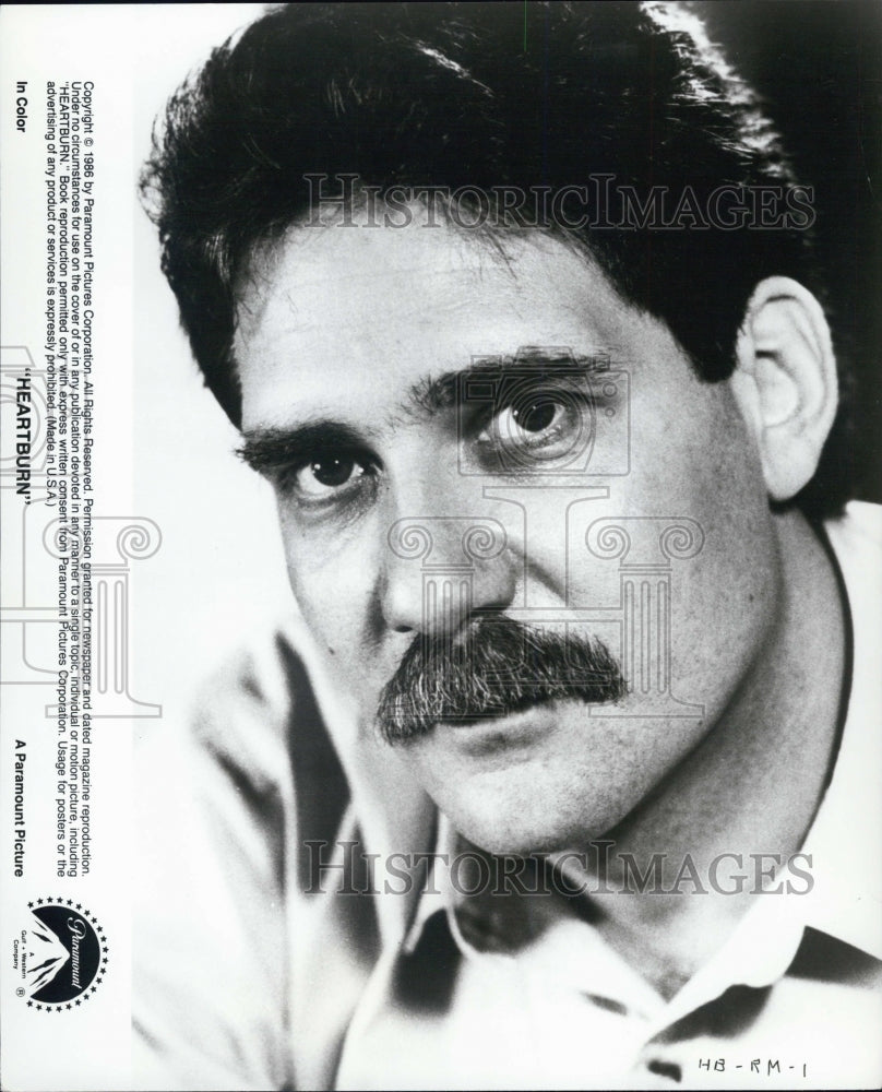 1986 Press Photo Actor Richard Masur Movie Heartburn - Historic Images