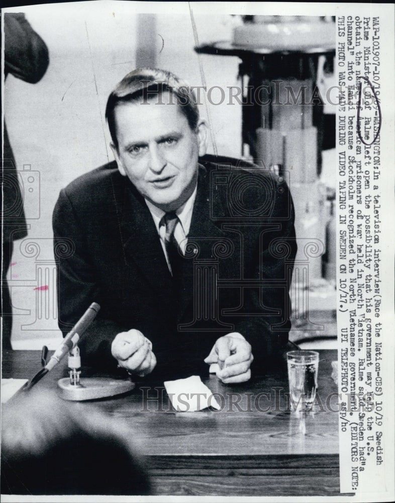 1969 Swedish Premier Olaf Palme on TV show Face The Nation - Historic Images