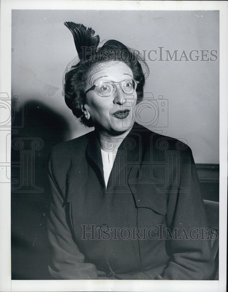 1949 Press Photo Mrs. Hede Massing, former wife of Communist Gerhart Eisler - Historic Images