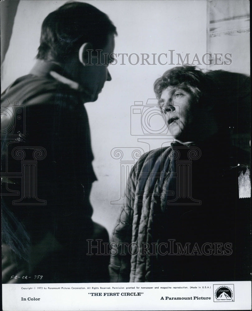 1974 Press Photo Soren Elung &amp; Olen Ernst star in &quot;The First Circle&quot; - Historic Images