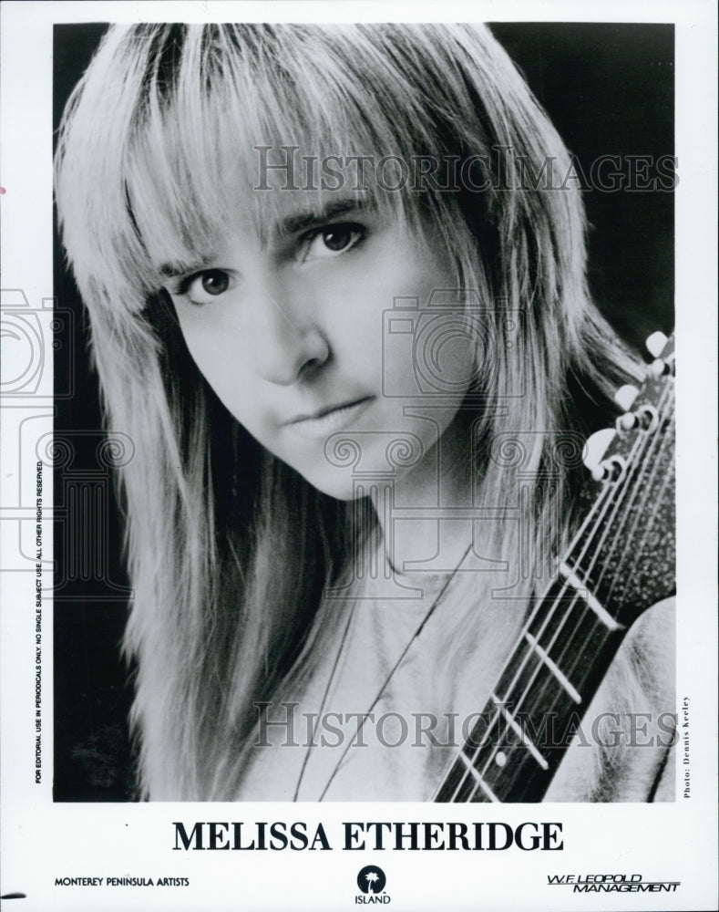 1992 Press Photo American Singer-Songwriter and Activist Melissa Etheridge - Historic Images