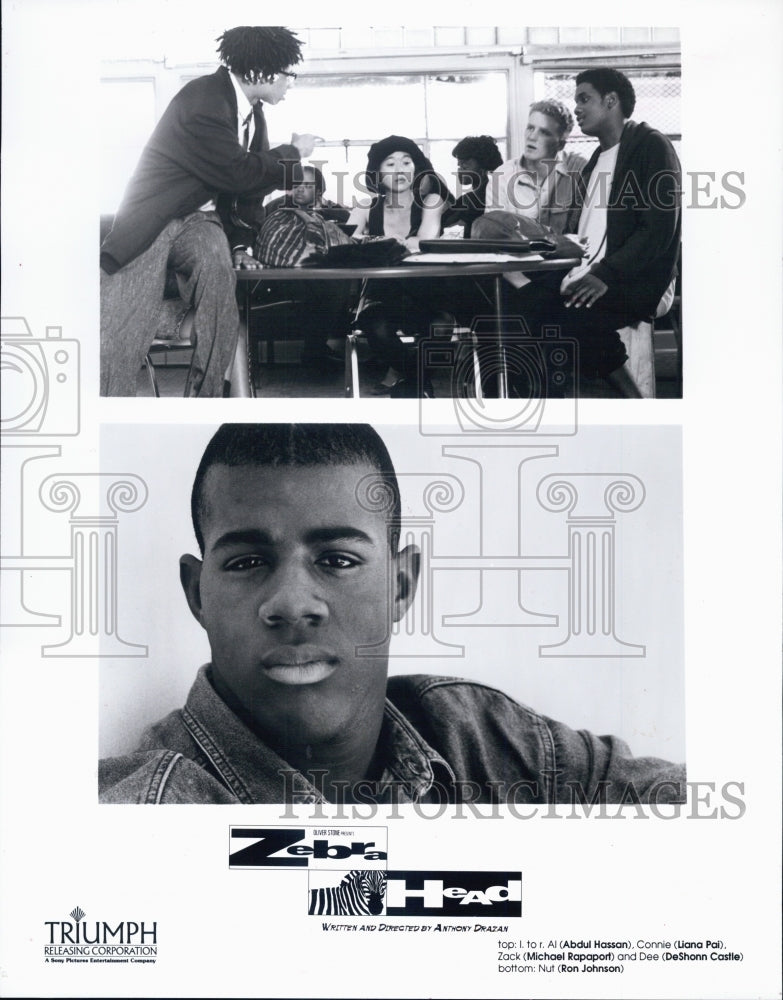 1993 Press Photo Zebra Head starring Abdul Hassan, Liana Pai, Michael Rapaport - Historic Images