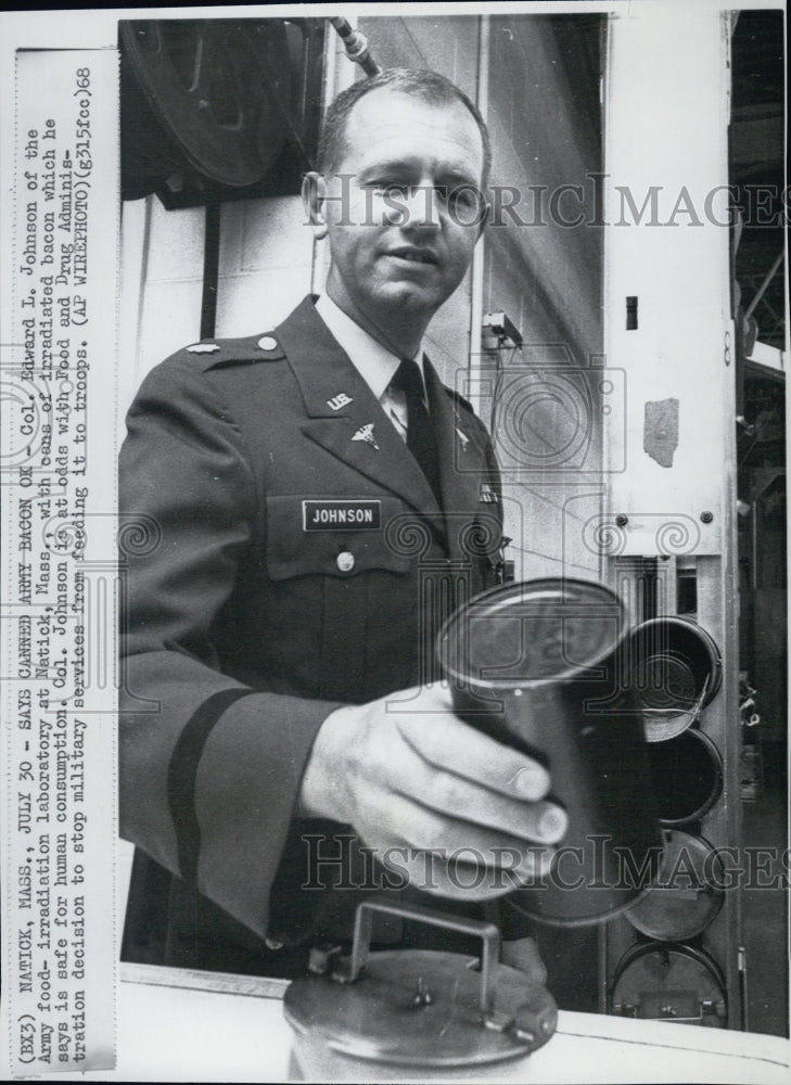 1968 Col. Edward L. Johnson, Army Food Irradiation Laboratory - Historic Images