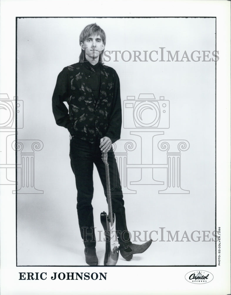 1990 Press Photo Musician Eric Johnson - Historic Images