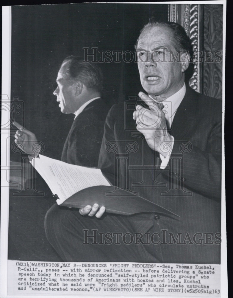 1963 California Senator Thomas Kuchel - Historic Images