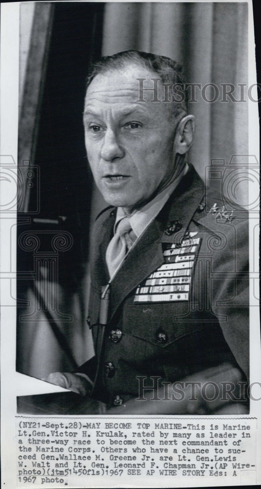 1967 Lt. Gen.Victor Krulak the man in the picture - Historic Images