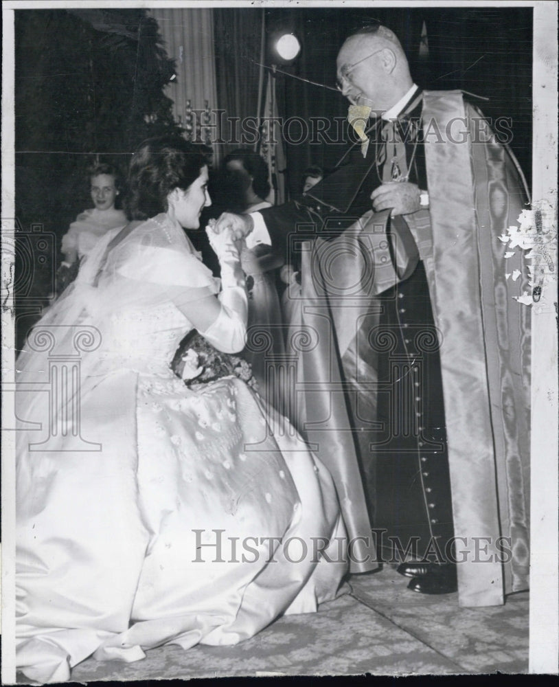 1955 Ursula Pacelli,niece of Pope Pius XII,with Card Spellman of NY - Historic Images