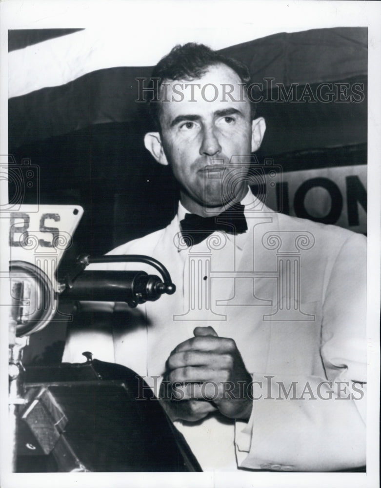 1950 Press Photo Sec. of Army Frank Pace Jr. predicts World War III - Historic Images