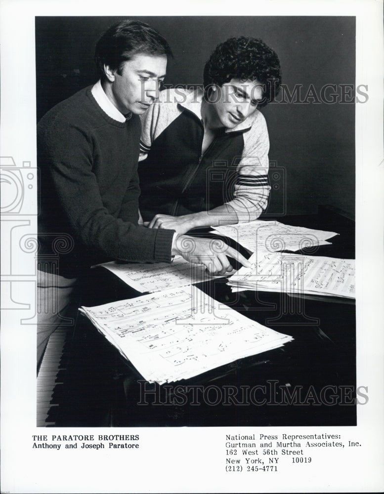 1979 Press Photo Joseph and Anthony Paratore - duo-pianos - Historic Images