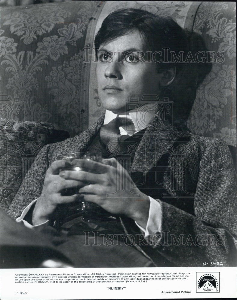 1980 Press Photo George De la Pena portraying Vaslav Nijinsky in "Nijinsky" - Historic Images