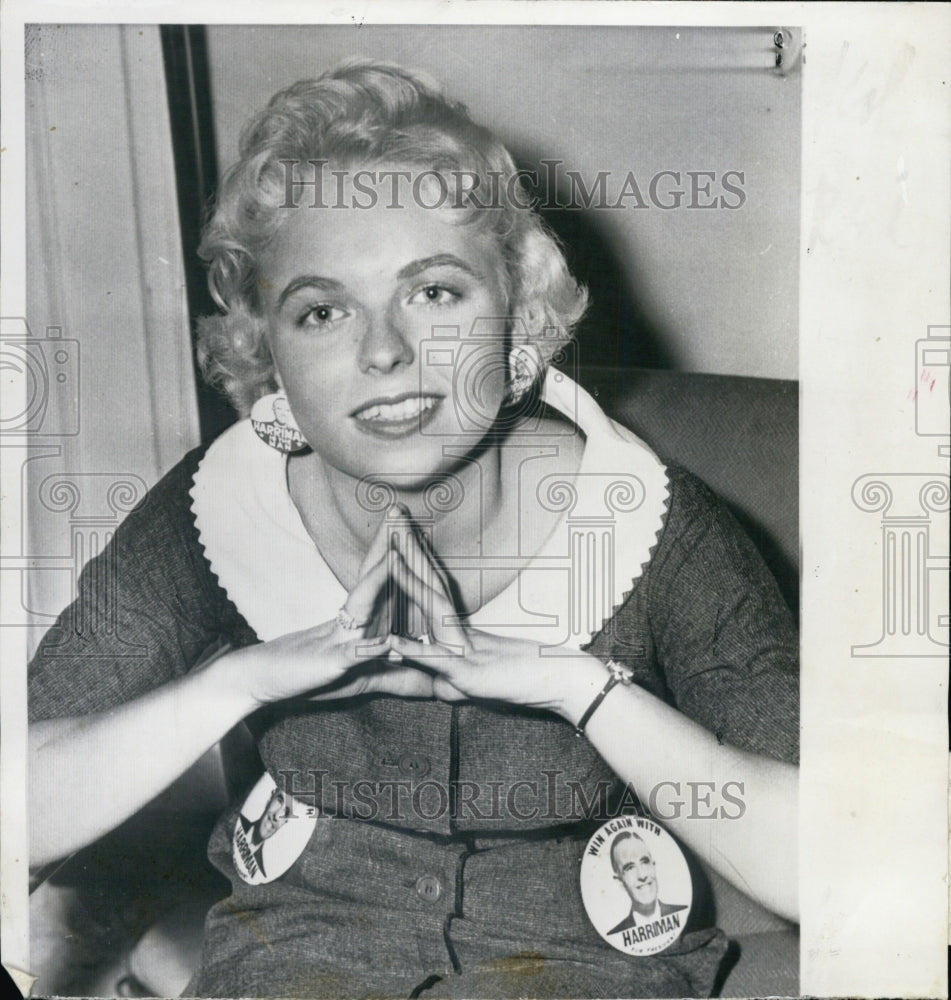 1956 Miss Carlyn More daughter of  Iowa State Chairman Jake More - Historic Images