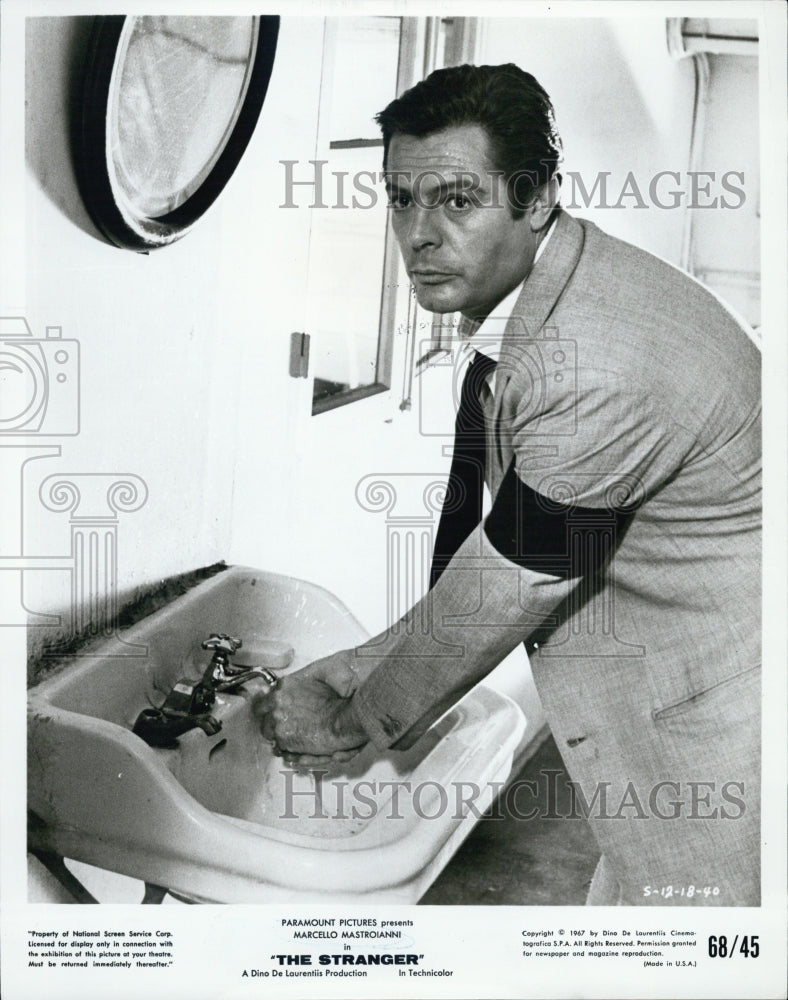 1968 Actor Marcello Mastroianni in "The Stranger" - Historic Images
