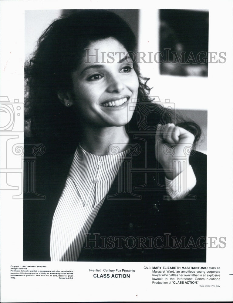 1991 Press Photo Mary Elizabeth Mastrantonio in Class Action - Historic Images