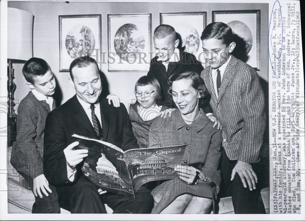 1962 Sen. James Pearson and Family - Historic Images