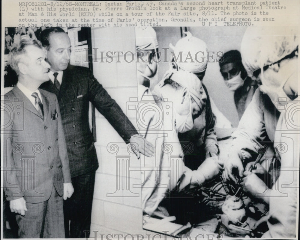 1968 Press Photo Gaetan Paris Canada's 2nd heart transplant patient - Historic Images