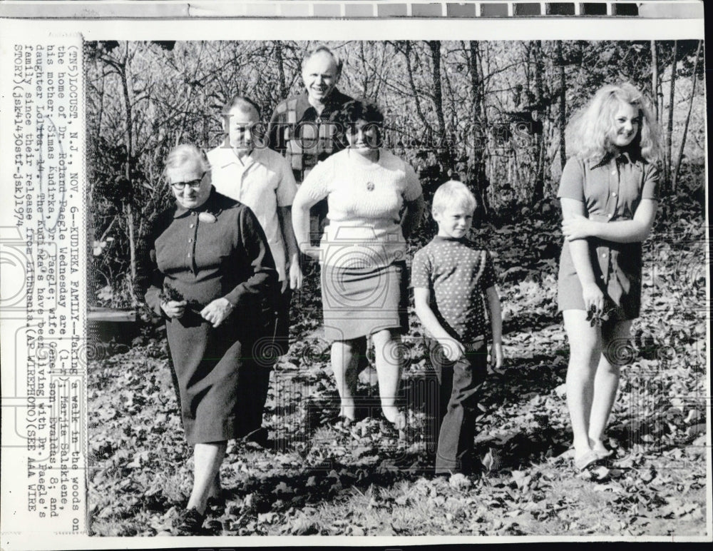 1974 Simas Kudirka and Family at Home in Locust,NJ,Dr Roland Paegle - Historic Images