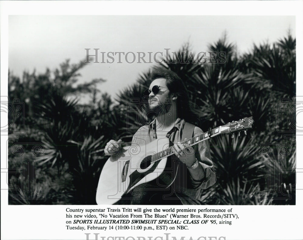 Press Photo Travis Tritt New Video "No Vacation From The Blues" - Historic Images