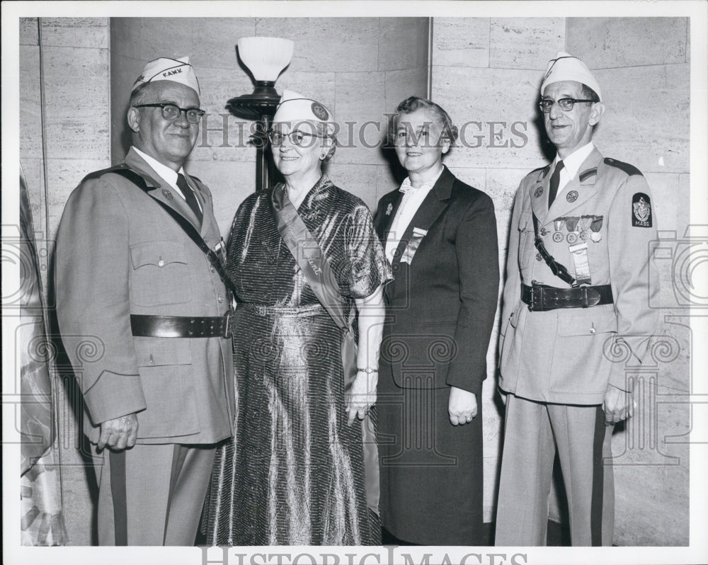 1955 22nd National Convention Officers Franco-American War Veterans - Historic Images