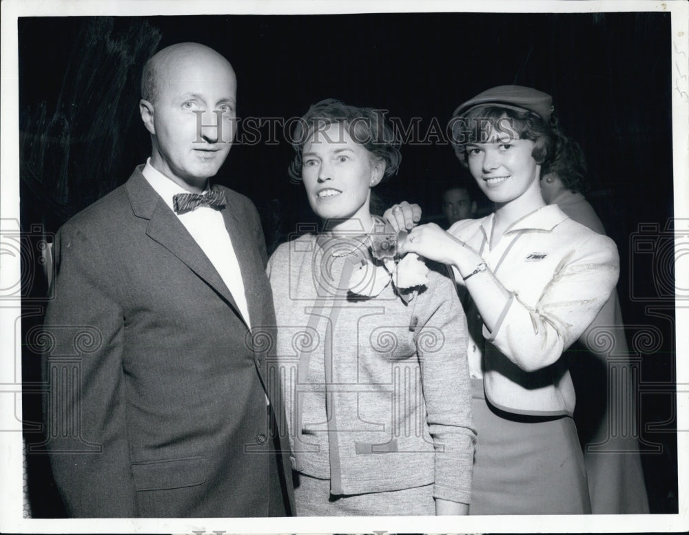 1963 Mr. and Mrs. Gerald Krum leave for Europe-Historic Images