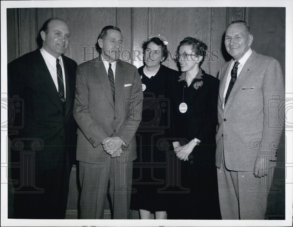 1957 Arnold Soloway, Gov Foster Furcolo, Rose Claffey, Sally Parker-Historic Images