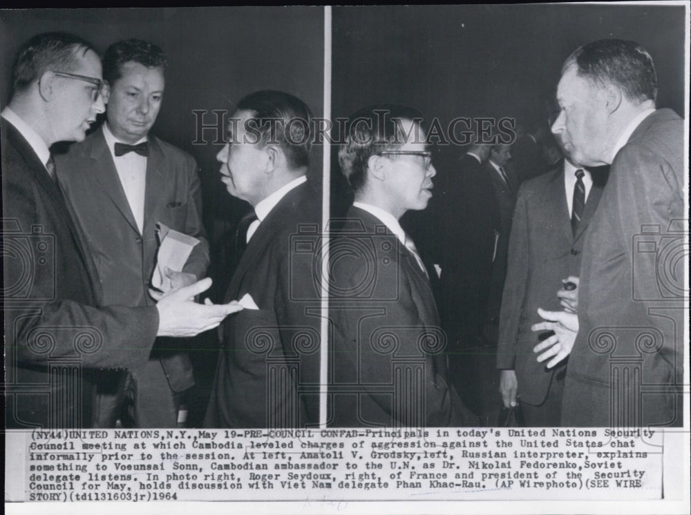 1964 UN Security Council Cambodia charged with aggression against US-Historic Images