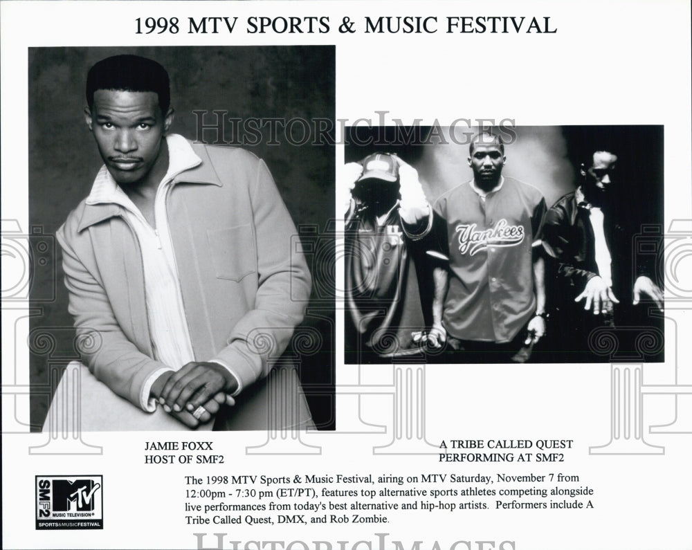 1998 Press Photo MTV Music Festival Promo Jamie Foxx &amp; A Tribe Called Quest - Historic Images