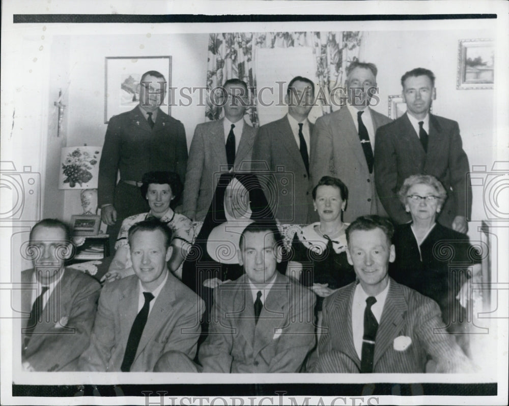 1957 Press Photo Rev. Fr. Ernest, Paul, Frank, Ralph, George, William - Historic Images