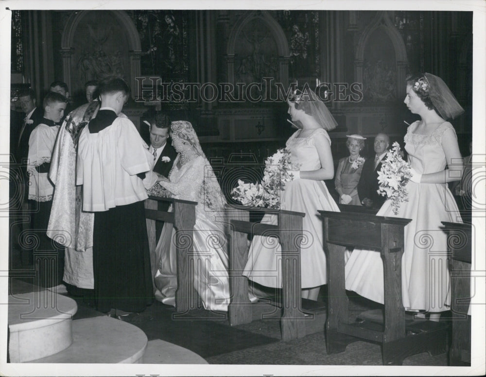 1956 Wedding of Kevin White &amp; Katherine Calvin White - Historic Images