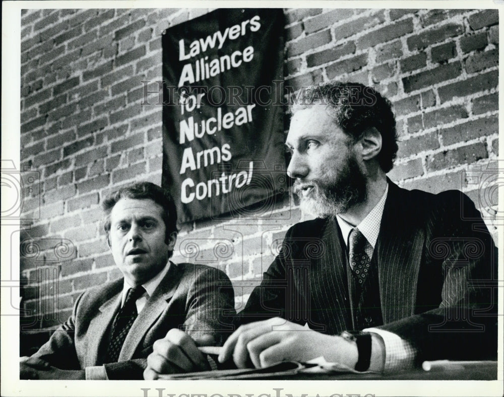 Press Photo Laurence Tribe &amp; Alan Sherr of LANAC - Historic Images