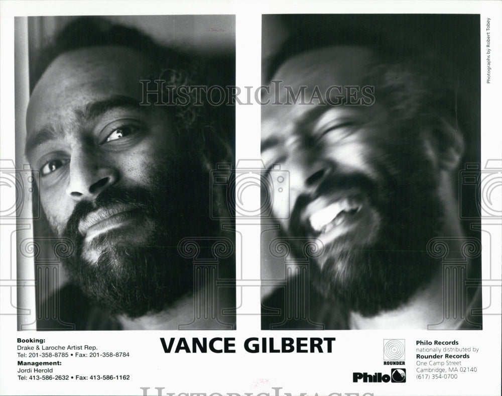 1998 Press Photo American folk singer/songwriter Vance Gilbert - Historic Images