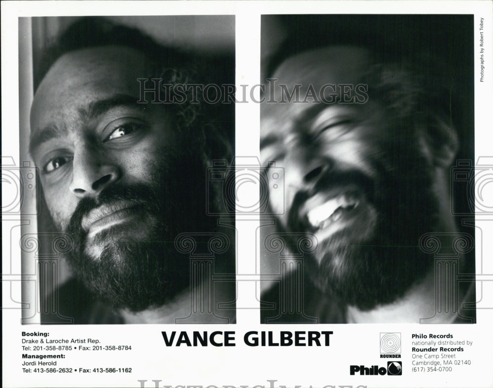 1998 Press Photo American folk singer/songwriter Vance Gilbert - Historic Images