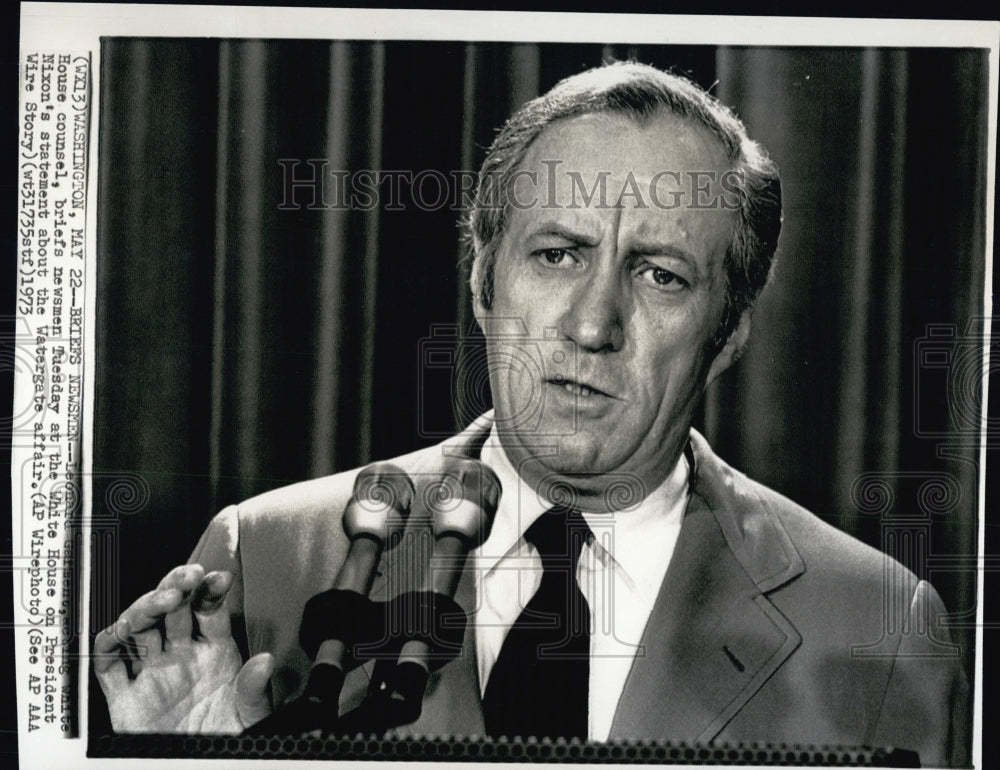 1973 Leonard Garment, acting White House Counsel on Watergate affair - Historic Images