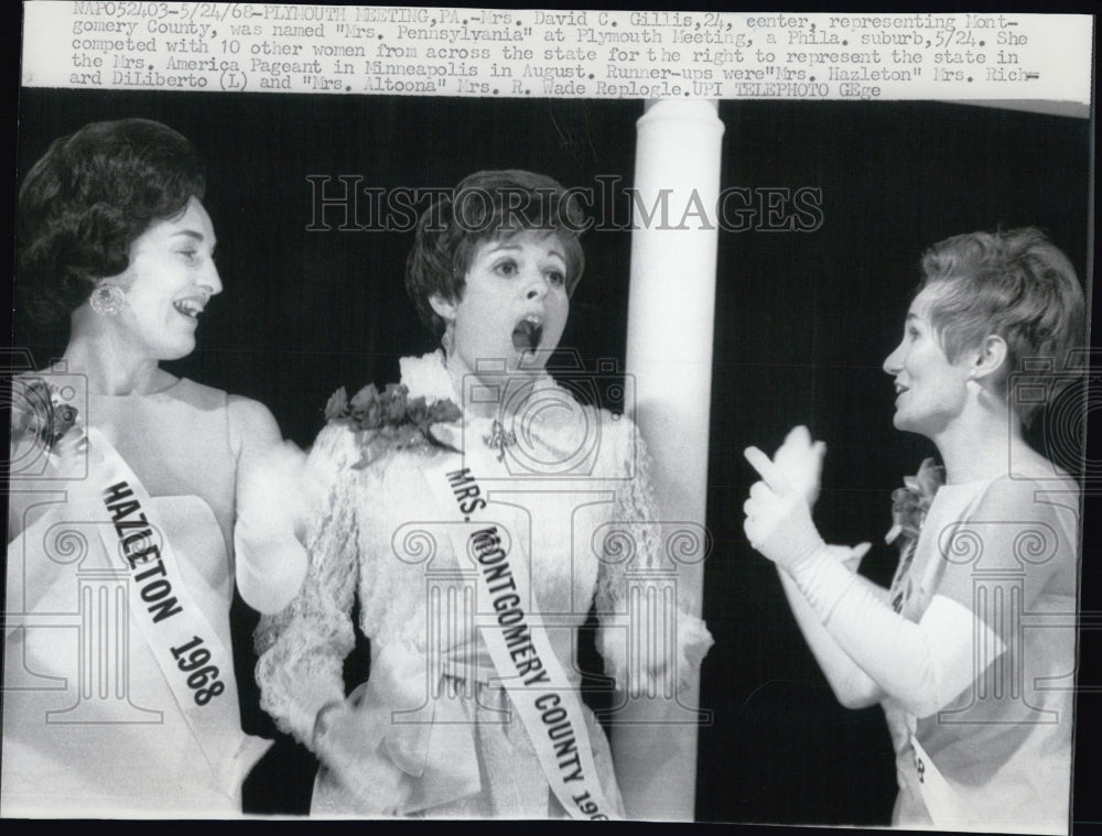 1968 Mrs. David Gillis Is Named Mrs. Pennsylvania - Historic Images