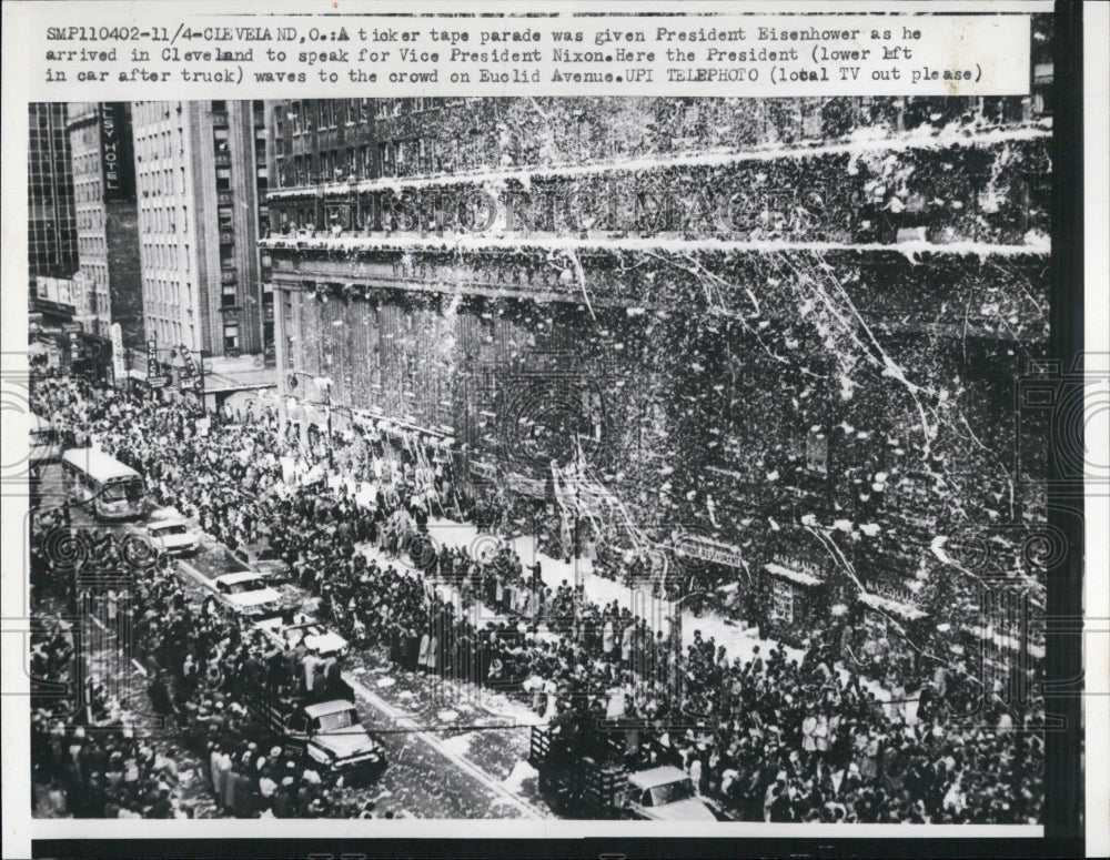 1960 A parade in Oakland for President Eisenhower - Historic Images