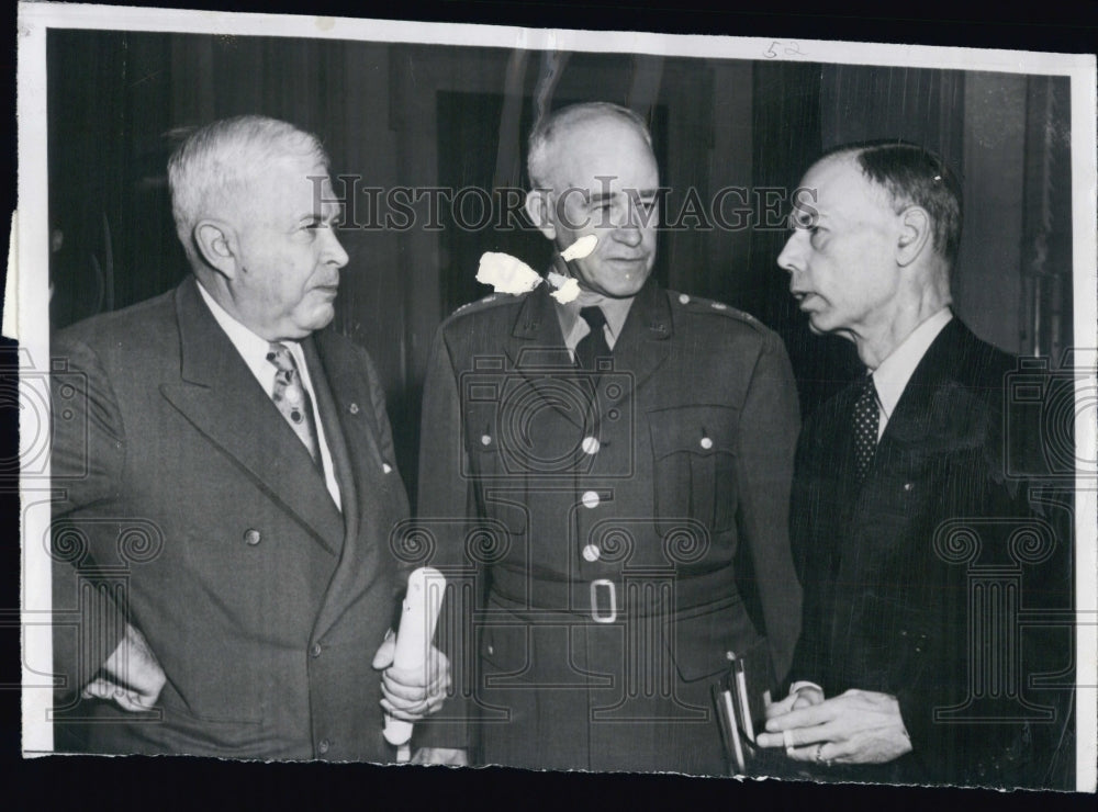 1953 Defense Secretary Charles Wilson with Omar Bradley - Historic Images