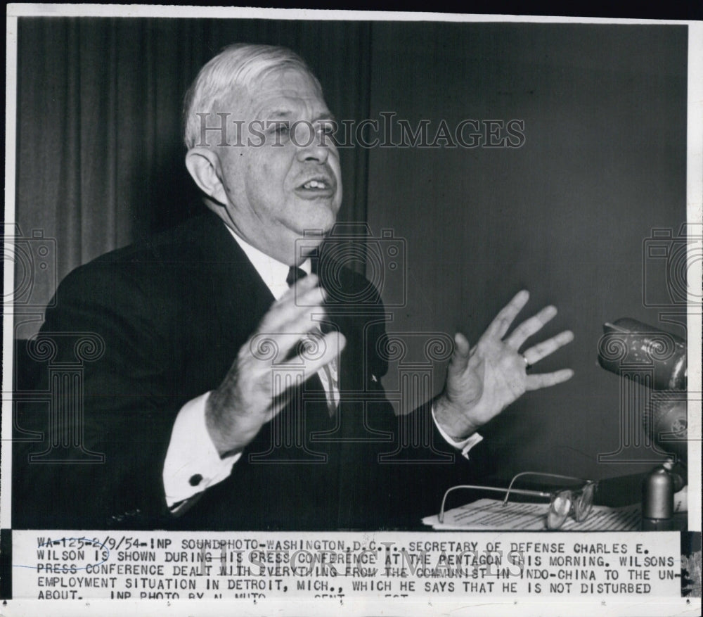 1954 Defense Secretary Charles E. Wilson - Historic Images