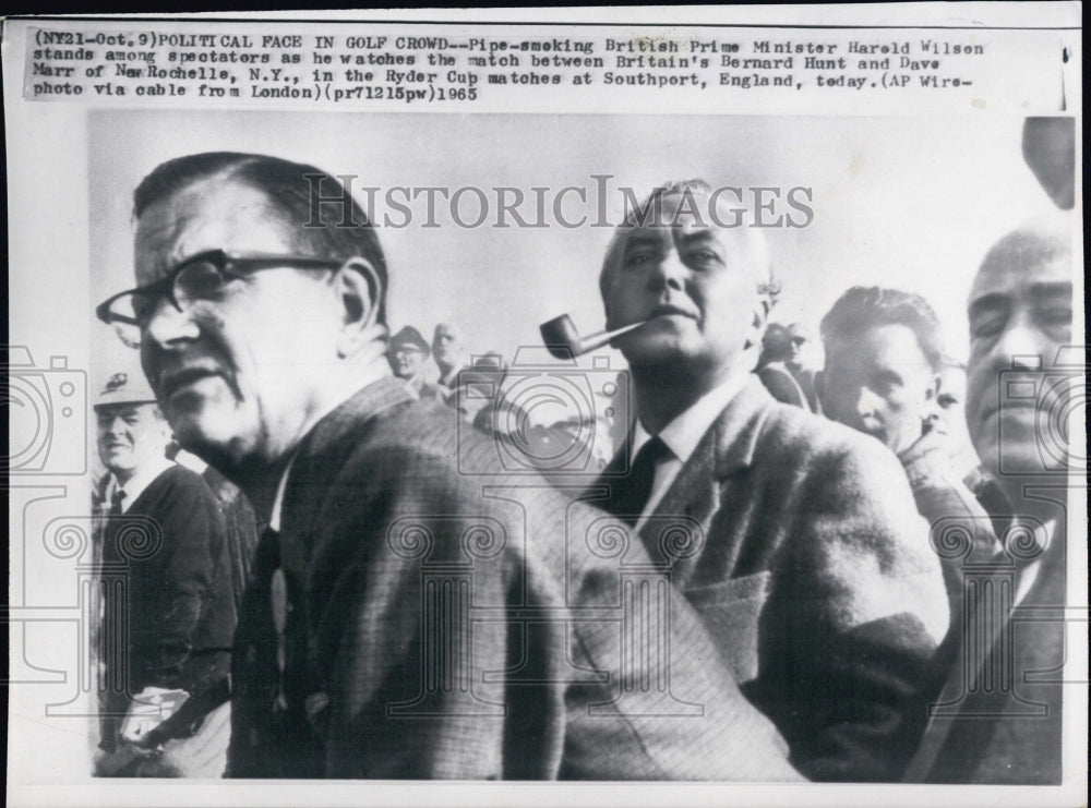 1965 Press Photo British Prime Minister Harold Wilson - Historic Images