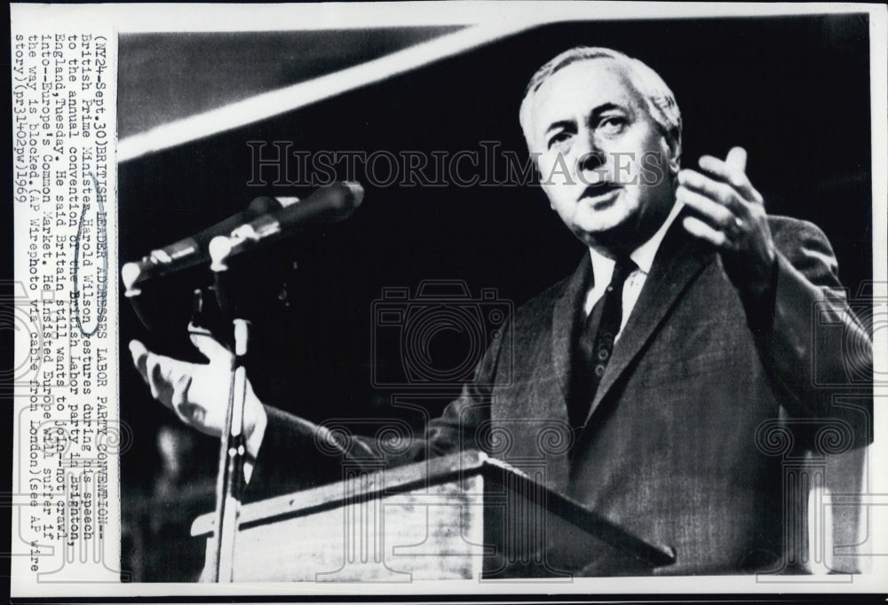 1969 Harold Wilson, Former British Prime Minister - Historic Images