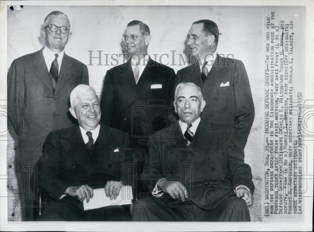 1952 Eisenhower Administration Defense Department Chiefs - Historic Images