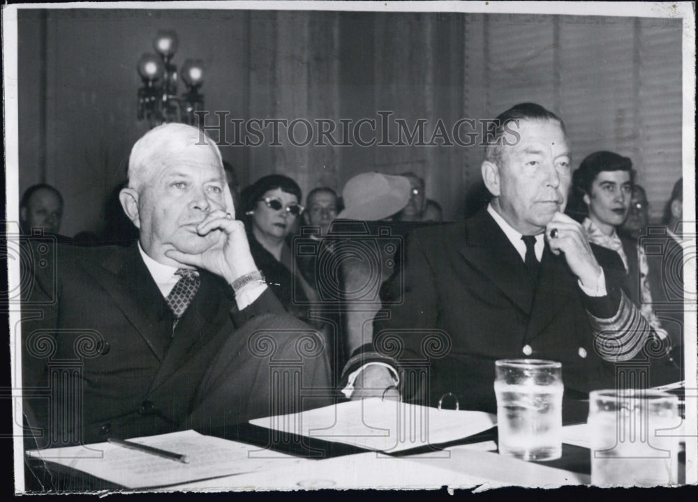 1955 Defense Secretary Charles Wilson & Adm. Arthur Radford - Historic Images