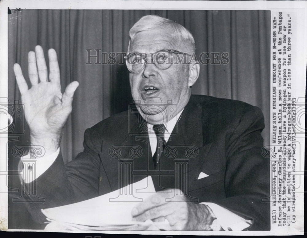 1953 Secretary of Defense, Charles Wilson - Historic Images