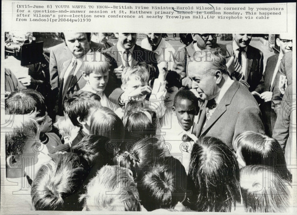 1970 Press Photo British Prime Minister, Harold Wilson - Historic Images