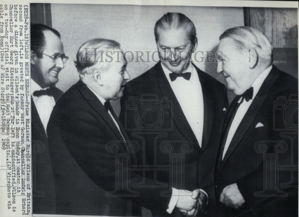 1969 British Prime Minister, Harold Wilson in Bonn, Germany - Historic Images
