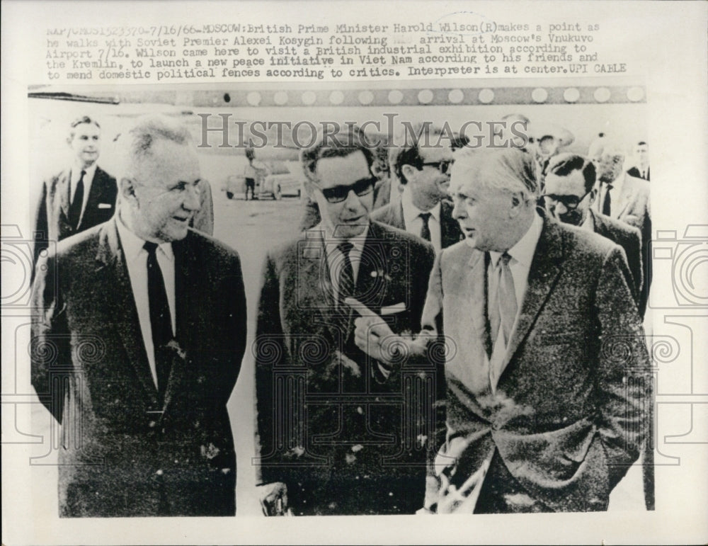 1966 British Prime Minister Harold Wilson with Soviet Premier Alexei - Historic Images