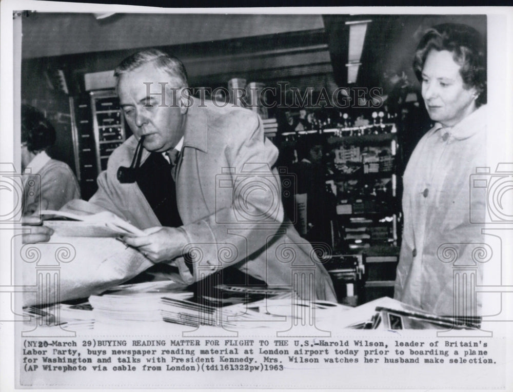 1963 Press Photo Harold Wilson, British Labor Party Leader - Historic Images