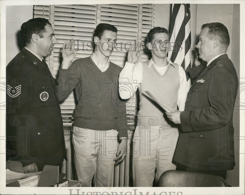 1960 Two Latin School grads are sworn into the Air Force: David Camp - Historic Images