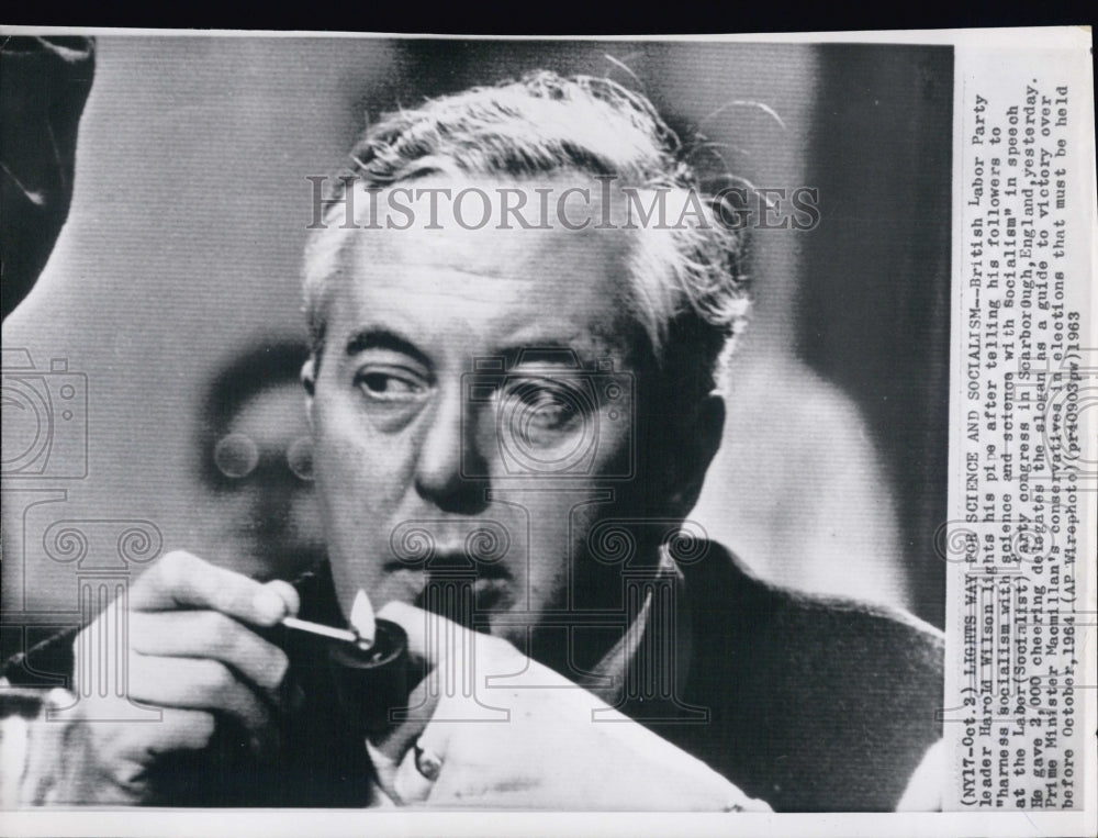 1963 British Labor PartyHarold Wilson Campaign Prime Minister - Historic Images