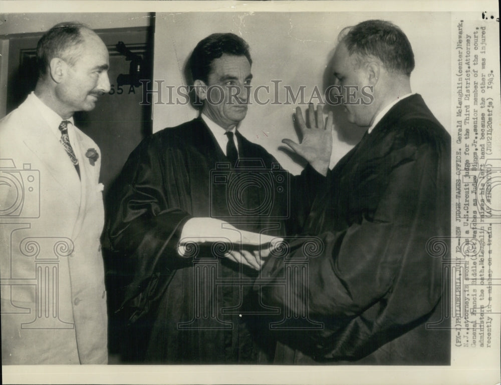 1943 Gerald McLaughlin is sworn in as Judge.-Historic Images